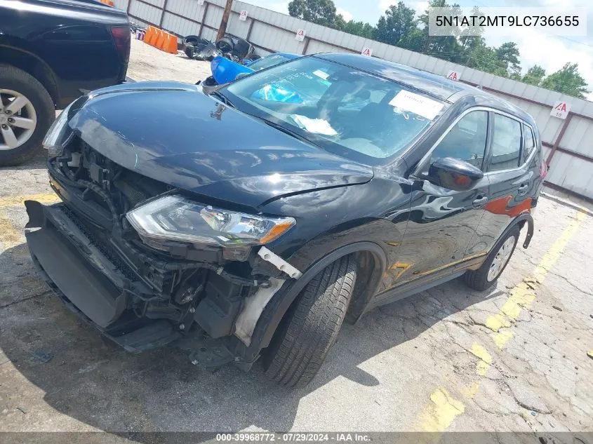 2020 Nissan Rogue S Fwd VIN: 5N1AT2MT9LC736655 Lot: 39968772