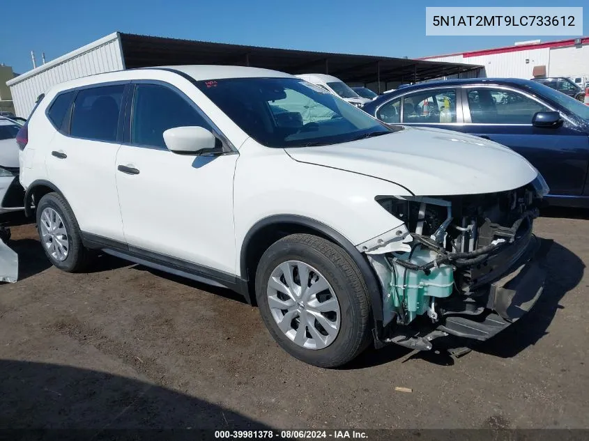 2020 Nissan Rogue S Fwd VIN: 5N1AT2MT9LC733612 Lot: 39981378