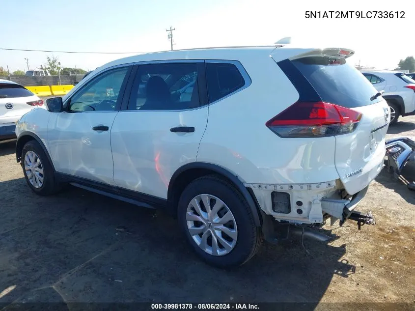 2020 Nissan Rogue S Fwd VIN: 5N1AT2MT9LC733612 Lot: 39981378