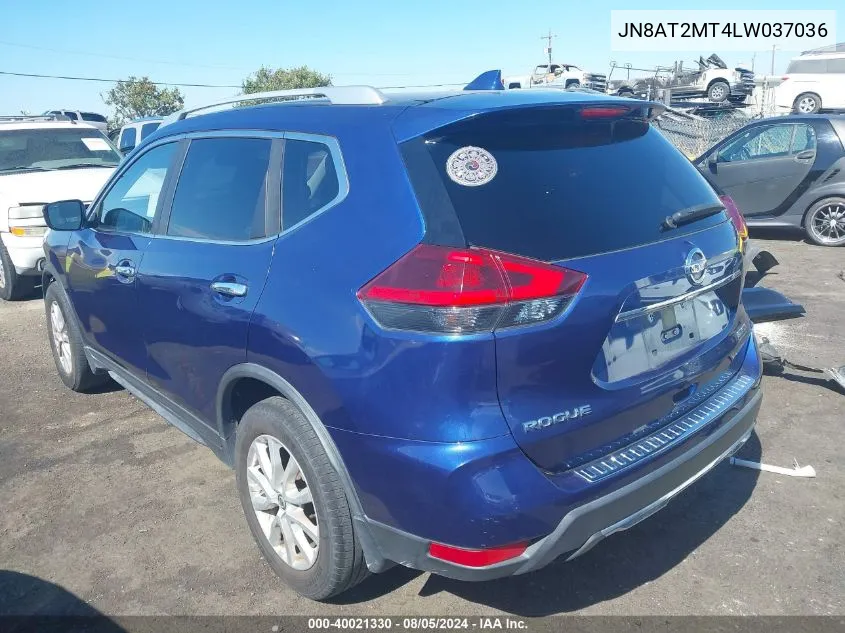 2020 Nissan Rogue S Fwd VIN: JN8AT2MT4LW037036 Lot: 40021330