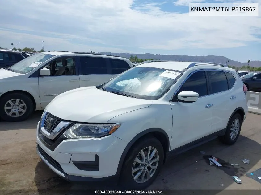 2020 Nissan Rogue Sv Fwd VIN: KNMAT2MT6LP519867 Lot: 40023640