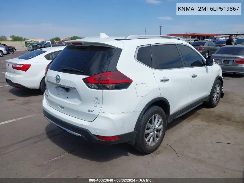 2020 Nissan Rogue Sv Fwd VIN: KNMAT2MT6LP519867 Lot: 40023640