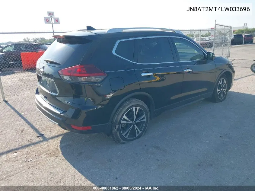 2020 Nissan Rogue Sv Fwd VIN: JN8AT2MT4LW033696 Lot: 40031062