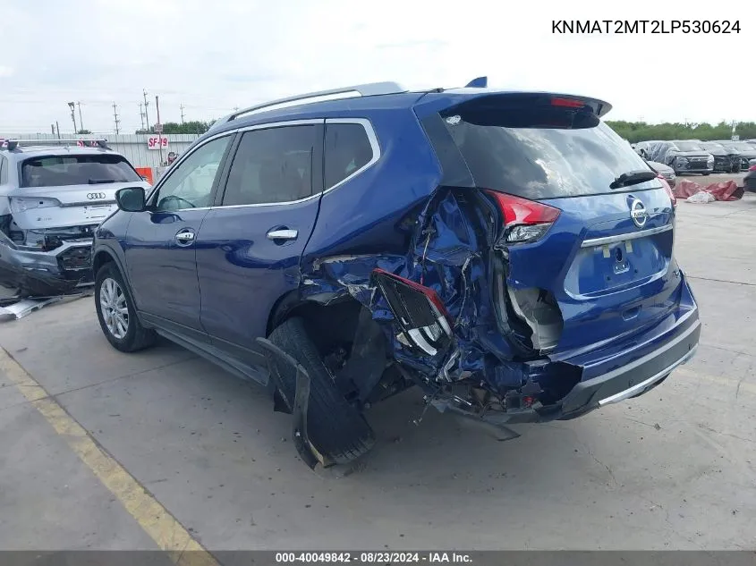 2020 Nissan Rogue Sv Fwd VIN: KNMAT2MT2LP530624 Lot: 40049842