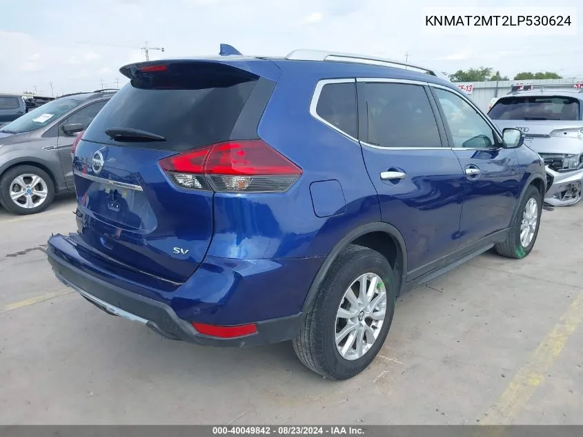 2020 Nissan Rogue Sv Fwd VIN: KNMAT2MT2LP530624 Lot: 40049842