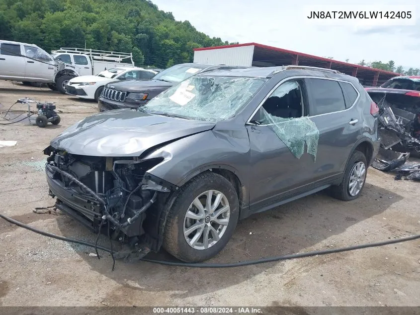 2020 Nissan Rogue Sv Intelligent Awd VIN: JN8AT2MV6LW142405 Lot: 40051443