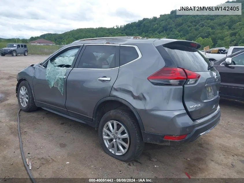 2020 Nissan Rogue Sv Intelligent Awd VIN: JN8AT2MV6LW142405 Lot: 40051443