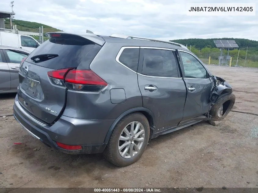 2020 Nissan Rogue Sv Intelligent Awd VIN: JN8AT2MV6LW142405 Lot: 40051443