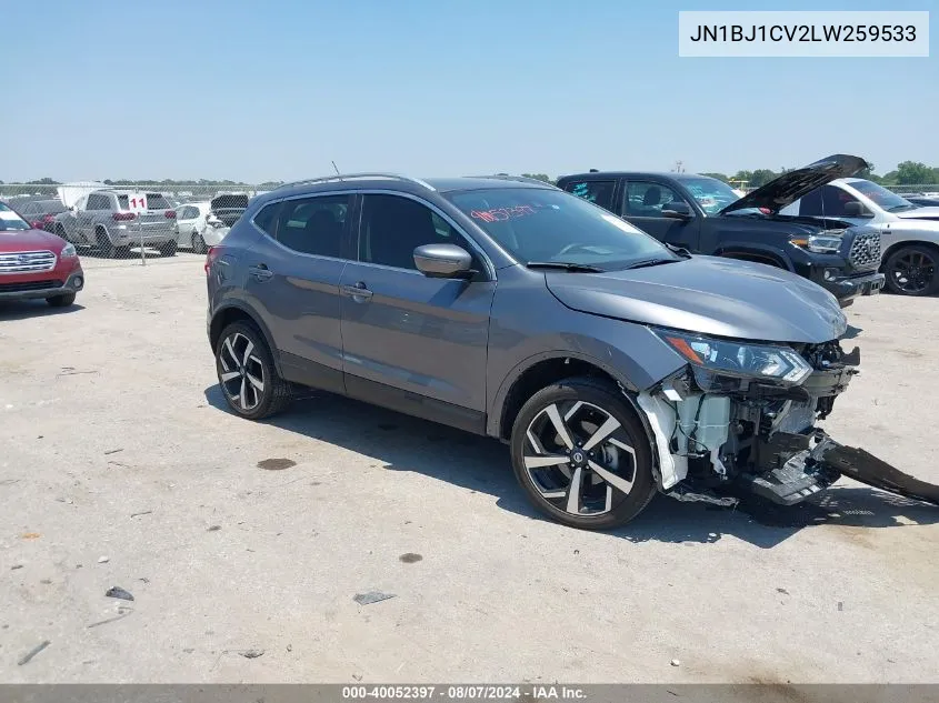 2020 Nissan Rogue Sport Sl Fwd Xtronic Cvt VIN: JN1BJ1CV2LW259533 Lot: 40052397