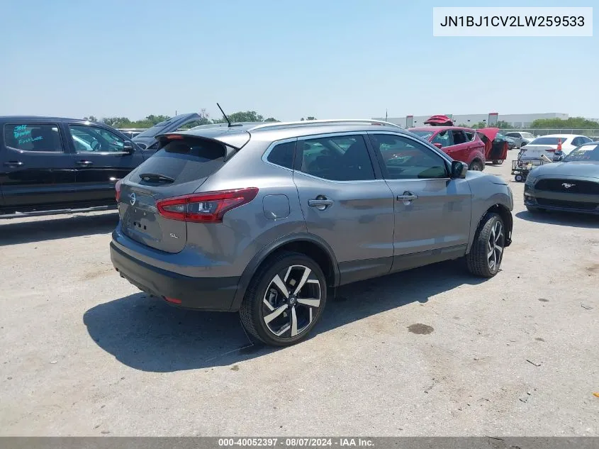 2020 Nissan Rogue Sport Sl Fwd Xtronic Cvt VIN: JN1BJ1CV2LW259533 Lot: 40052397