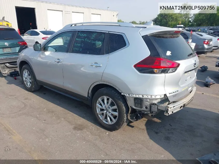 2020 Nissan Rogue Sv Intelligent Awd VIN: KNMAT2MV0LP509756 Lot: 40055529