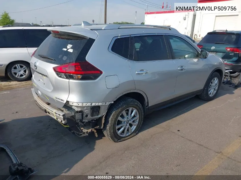 2020 Nissan Rogue Sv Intelligent Awd VIN: KNMAT2MV0LP509756 Lot: 40055529