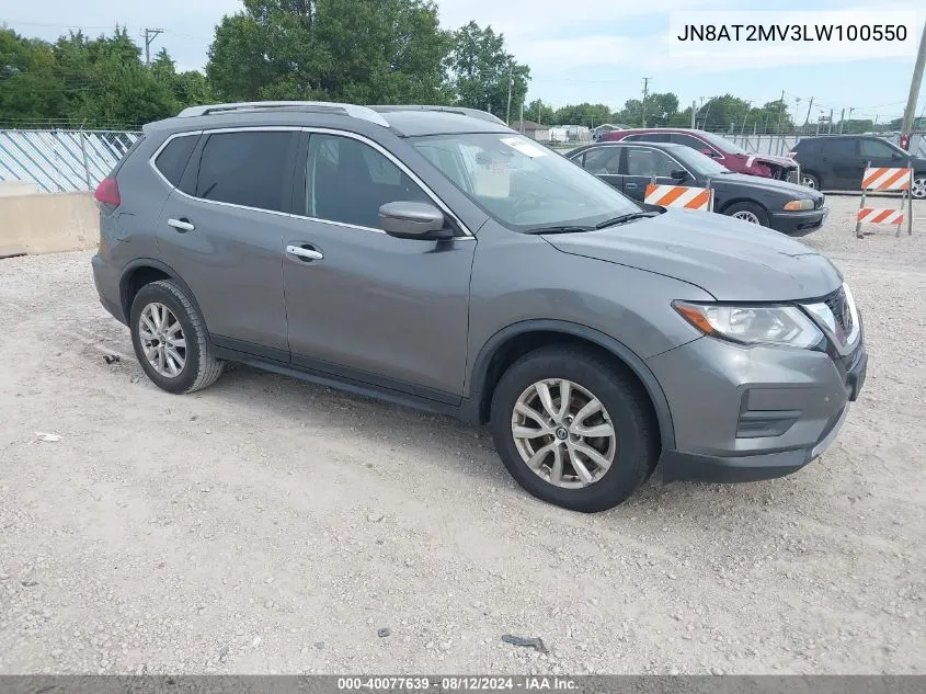 2020 Nissan Rogue Sv Intelligent Awd VIN: JN8AT2MV3LW100550 Lot: 40077639