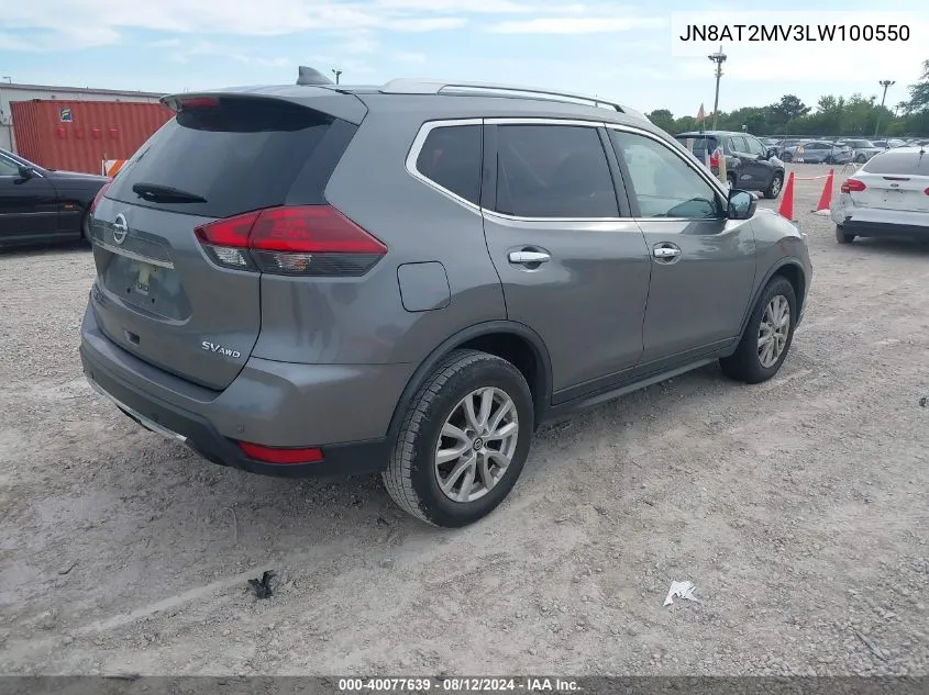 2020 Nissan Rogue Sv Intelligent Awd VIN: JN8AT2MV3LW100550 Lot: 40077639