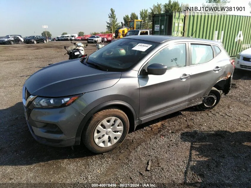 2020 Nissan Rogue Sport S Awd Xtronic Cvt VIN: JN1BJ1CW0LW381901 Lot: 40078496