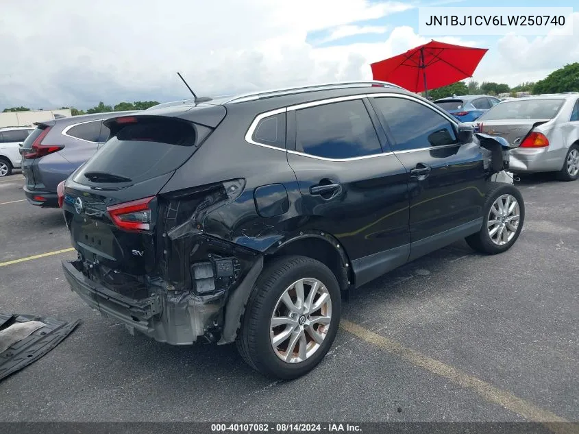 2020 Nissan Rogue Sport Sv Fwd Xtronic Cvt VIN: JN1BJ1CV6LW250740 Lot: 40107082