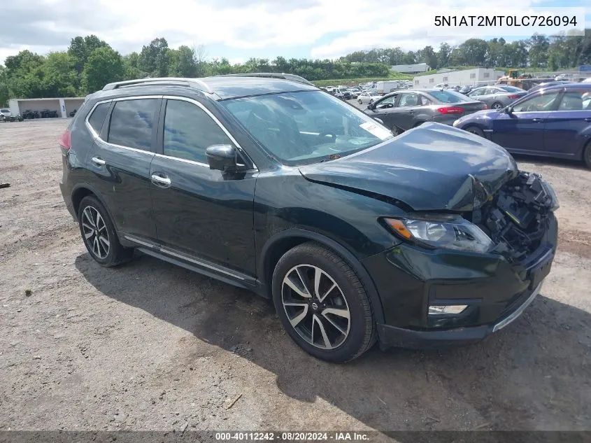 2020 Nissan Rogue Sl Fwd VIN: 5N1AT2MT0LC726094 Lot: 40112242