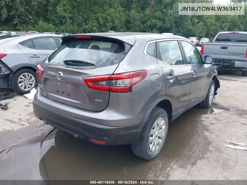 2020 Nissan Rogue Sport S Awd Xtronic Cvt VIN: JN1BJ1CW4LW363417 Lot: 40115438