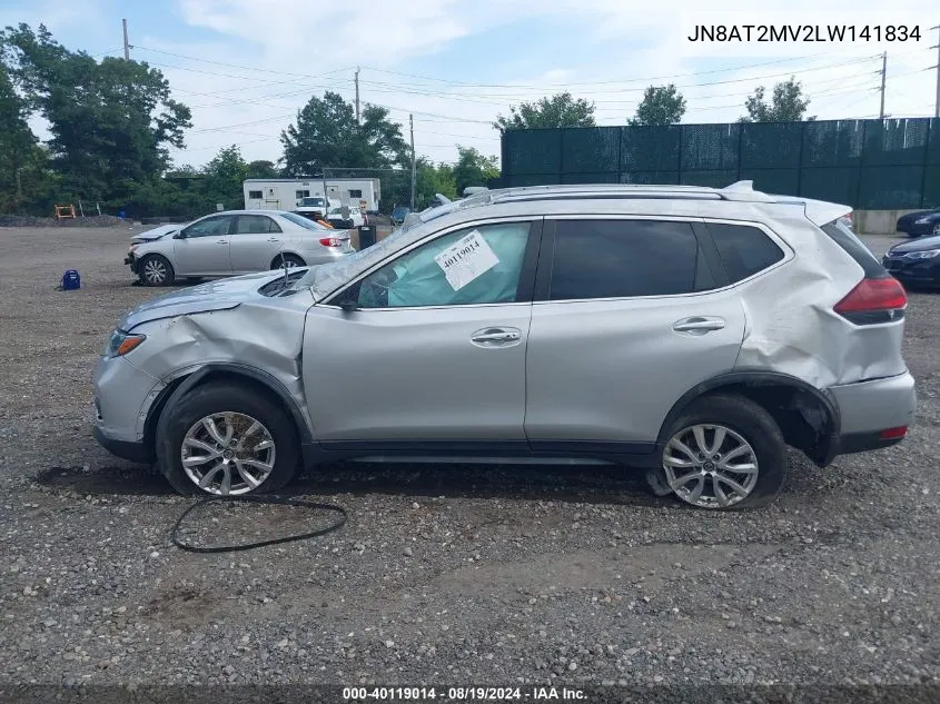 2020 Nissan Rogue Sv Intelligent Awd VIN: JN8AT2MV2LW141834 Lot: 40119014