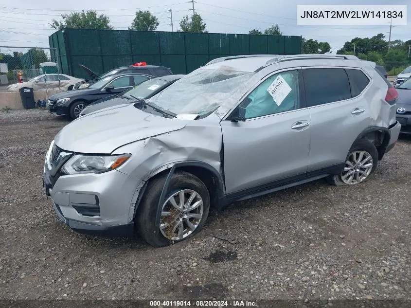 JN8AT2MV2LW141834 2020 Nissan Rogue Sv Intelligent Awd