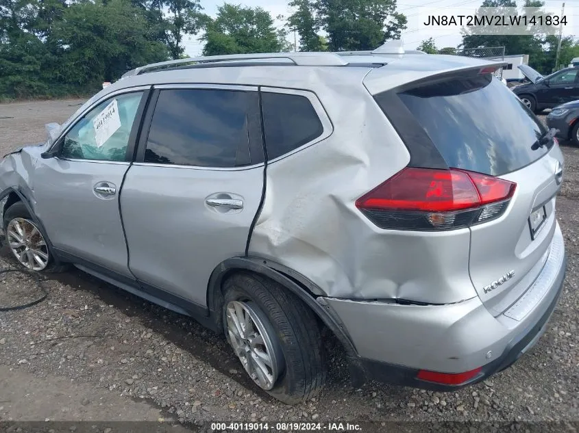 2020 Nissan Rogue Sv Intelligent Awd VIN: JN8AT2MV2LW141834 Lot: 40119014