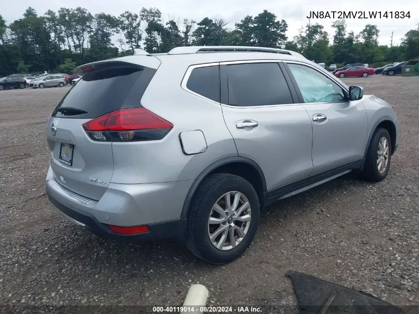 JN8AT2MV2LW141834 2020 Nissan Rogue Sv Intelligent Awd