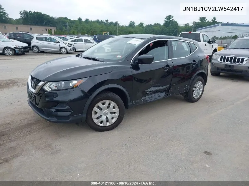 2020 Nissan Rogue Sport S Fwd Xtronic Cvt VIN: JN1BJ1CV2LW542417 Lot: 40121106