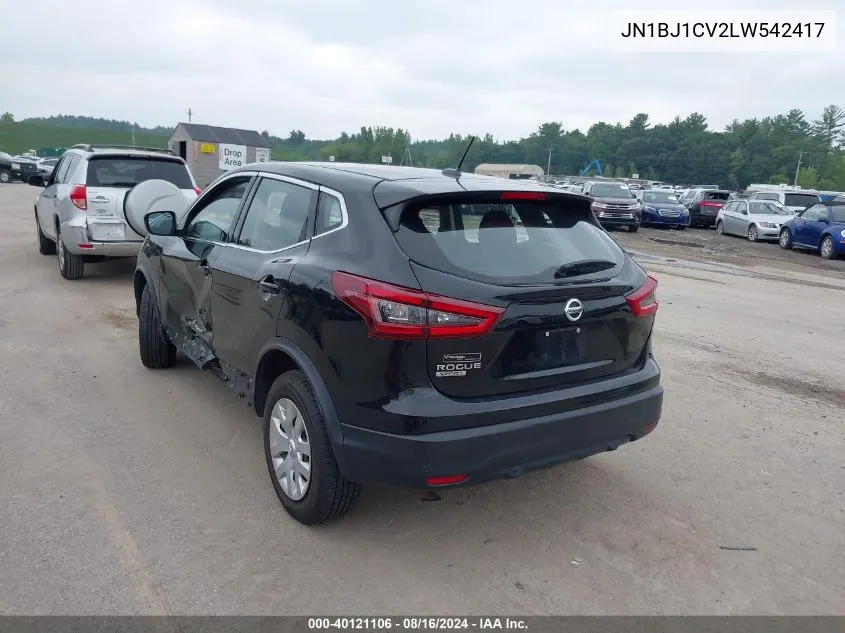 2020 Nissan Rogue Sport S Fwd Xtronic Cvt VIN: JN1BJ1CV2LW542417 Lot: 40121106