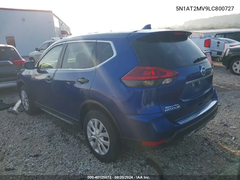 2020 Nissan Rogue S Intelligent Awd VIN: 5N1AT2MV9LC800727 Lot: 40125073