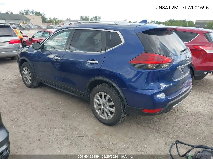 2020 Nissan Rogue Sv Fwd VIN: JN8AT2MT7LW001695 Lot: 40128589