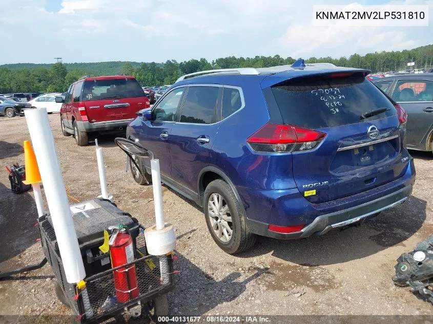 2020 Nissan Rogue Sv Intelligent Awd VIN: KNMAT2MV2LP531810 Lot: 40131677