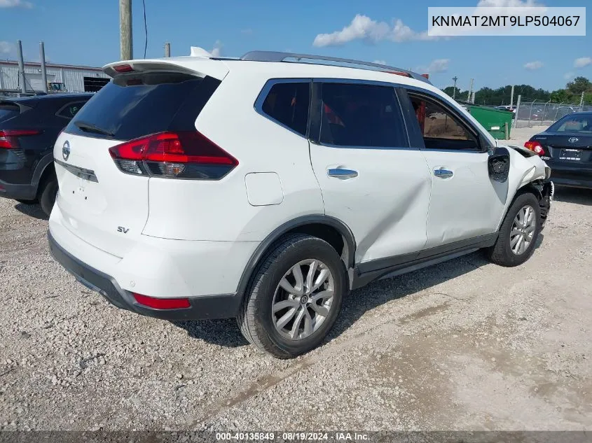 2020 Nissan Rogue Sv Fwd VIN: KNMAT2MT9LP504067 Lot: 40135849