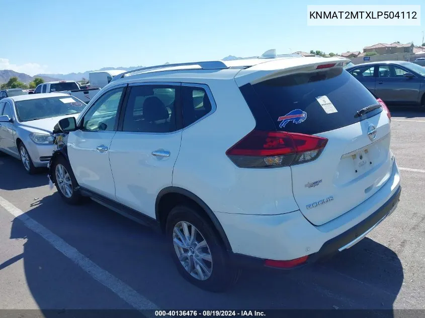 2020 Nissan Rogue Sv Fwd VIN: KNMAT2MTXLP504112 Lot: 40136476