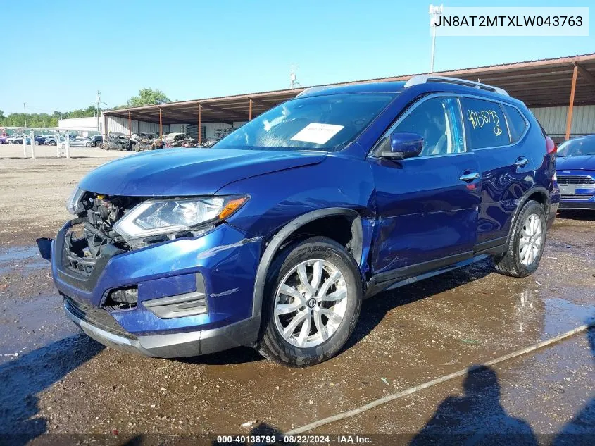 2020 Nissan Rogue Sv Fwd VIN: JN8AT2MTXLW043763 Lot: 40138793