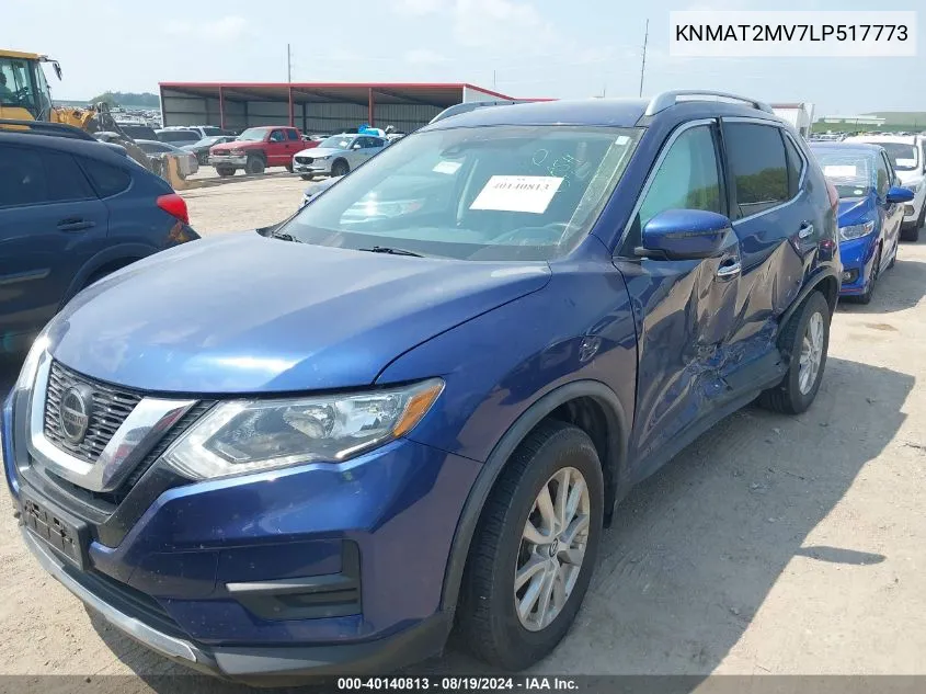 2020 Nissan Rogue Sv Intelligent Awd VIN: KNMAT2MV7LP517773 Lot: 40140813