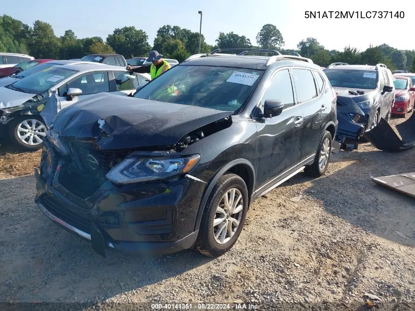 2020 Nissan Rogue S Intelligent Awd VIN: 5N1AT2MV1LC737140 Lot: 40141351