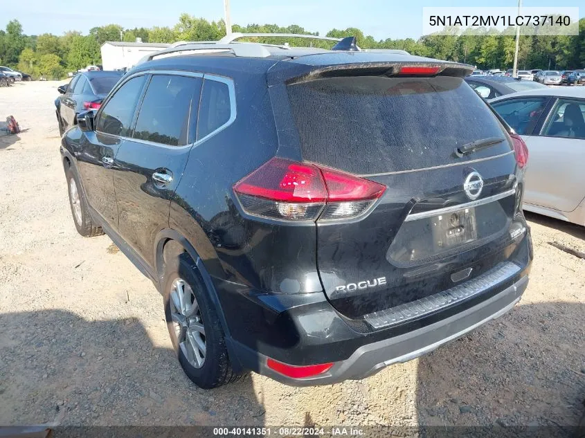 2020 Nissan Rogue S Intelligent Awd VIN: 5N1AT2MV1LC737140 Lot: 40141351