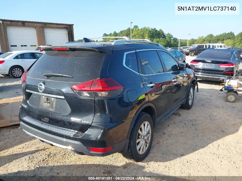 2020 Nissan Rogue S Intelligent Awd VIN: 5N1AT2MV1LC737140 Lot: 40141351