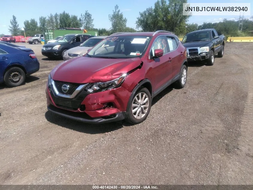 2020 Nissan Rogue Sport Sv Awd Xtronic Cvt VIN: JN1BJ1CW4LW382940 Lot: 40142430