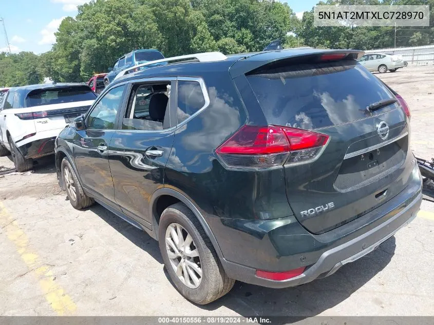 2020 Nissan Rogue Sv Fwd VIN: 5N1AT2MTXLC728970 Lot: 40150556