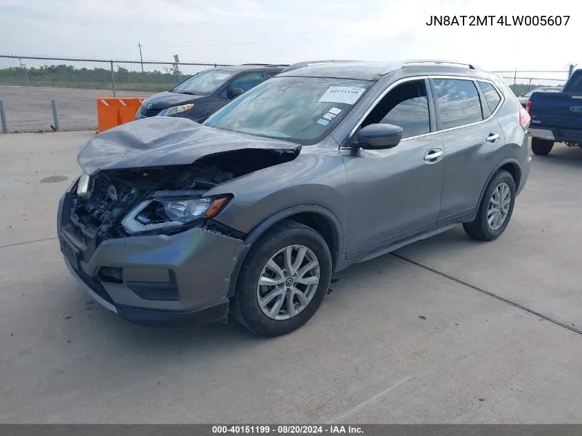 2020 Nissan Rogue S Fwd VIN: JN8AT2MT4LW005607 Lot: 40151199