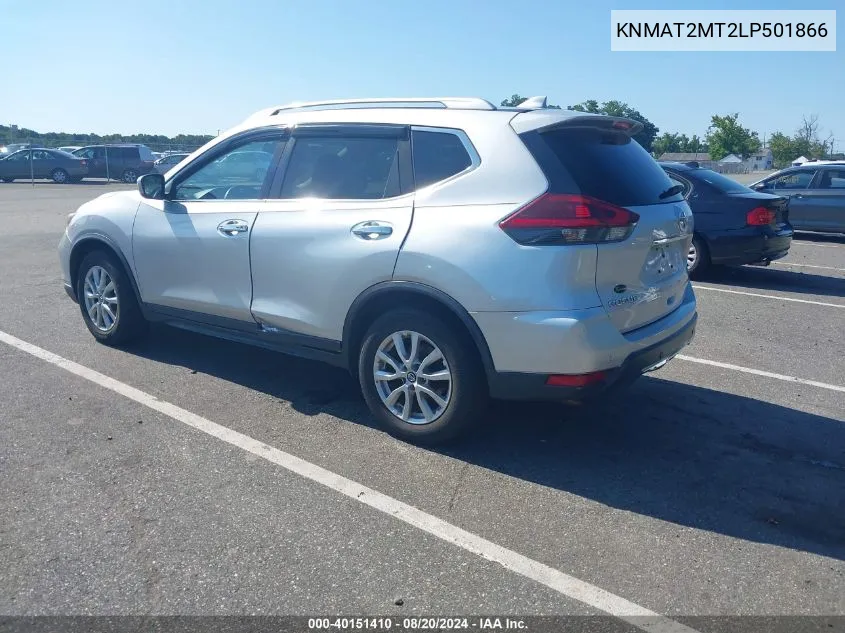 2020 Nissan Rogue Sv Fwd VIN: KNMAT2MT2LP501866 Lot: 40151410