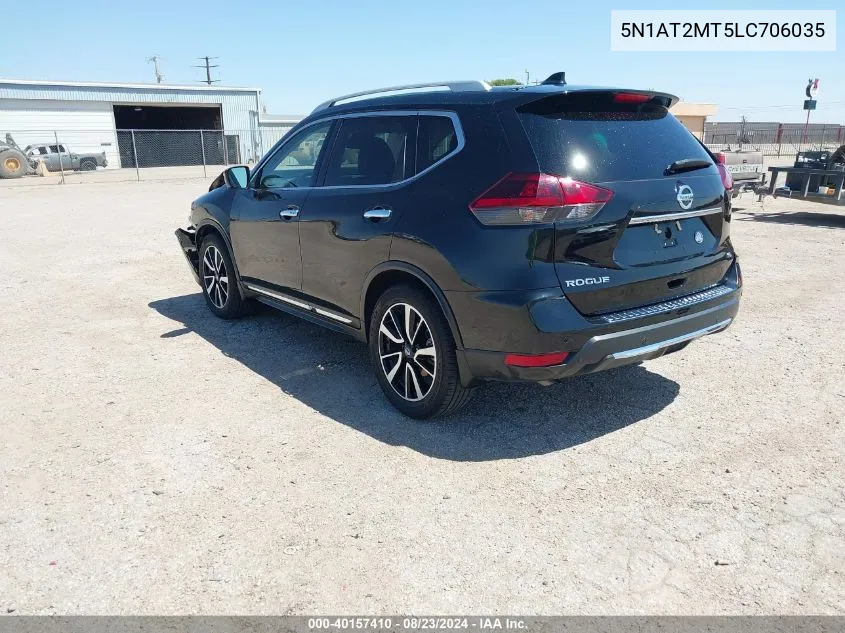 2020 Nissan Rogue Sl Fwd VIN: 5N1AT2MT5LC706035 Lot: 40157410