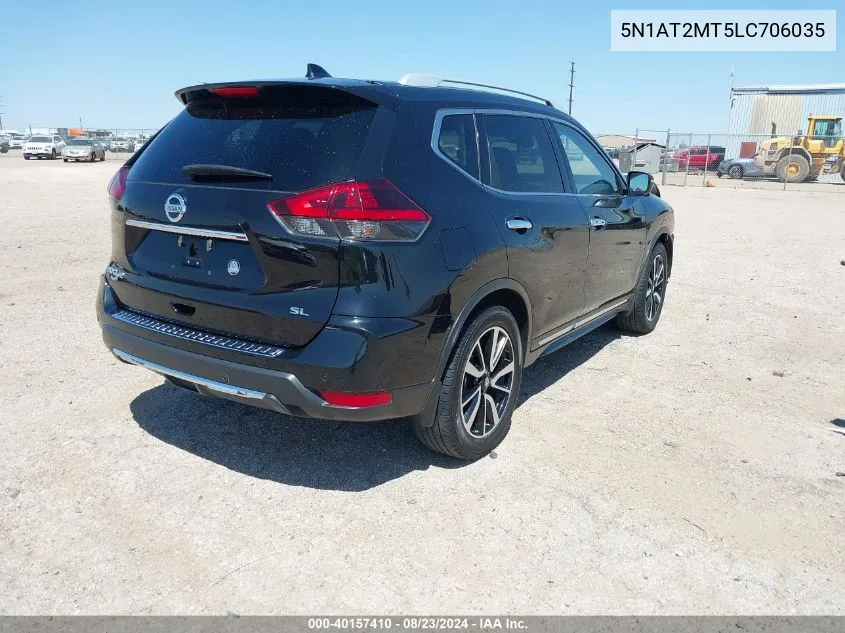 2020 Nissan Rogue Sl Fwd VIN: 5N1AT2MT5LC706035 Lot: 40157410