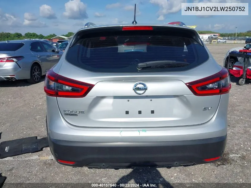 2020 Nissan Rogue Sport Sv Fwd Xtronic Cvt VIN: JN1BJ1CV2LW250752 Lot: 40157540