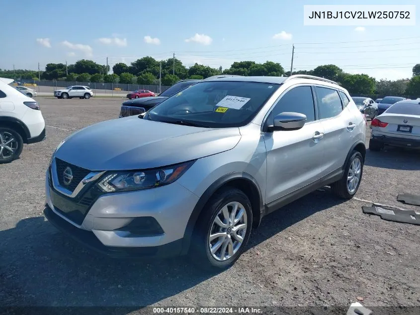 2020 Nissan Rogue Sport Sv Fwd Xtronic Cvt VIN: JN1BJ1CV2LW250752 Lot: 40157540