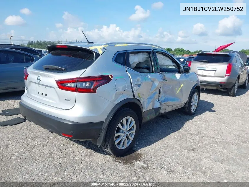 JN1BJ1CV2LW250752 2020 Nissan Rogue Sport Sv Fwd Xtronic Cvt