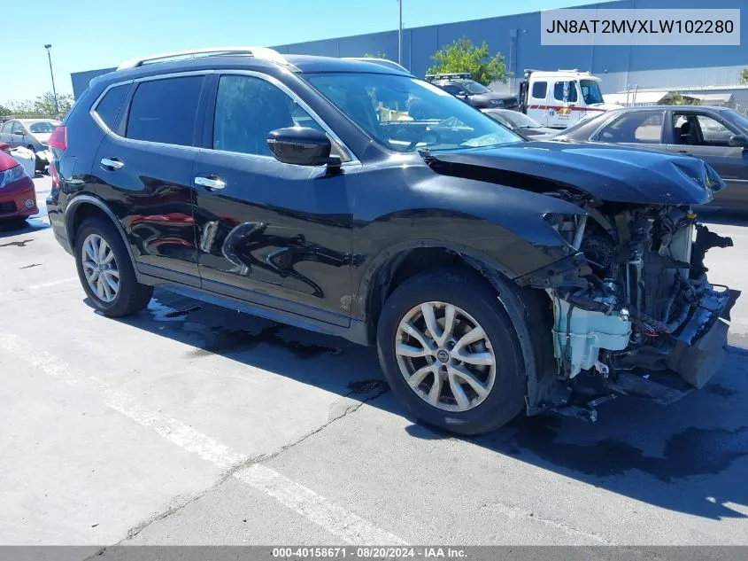 2020 Nissan Rogue Sv Intelligent Awd VIN: JN8AT2MVXLW102280 Lot: 40158671