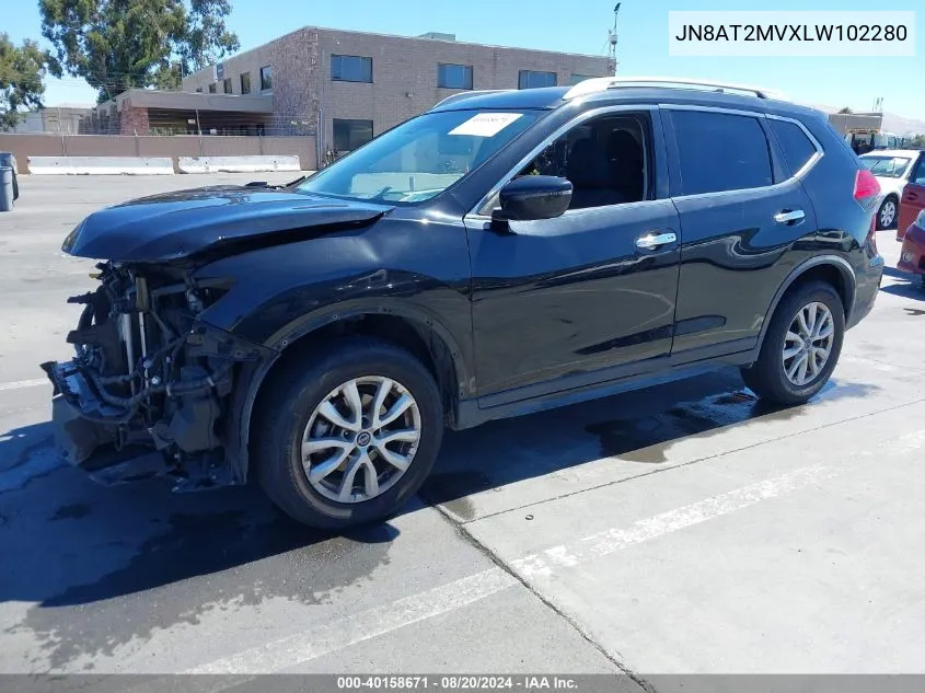 2020 Nissan Rogue Sv Intelligent Awd VIN: JN8AT2MVXLW102280 Lot: 40158671