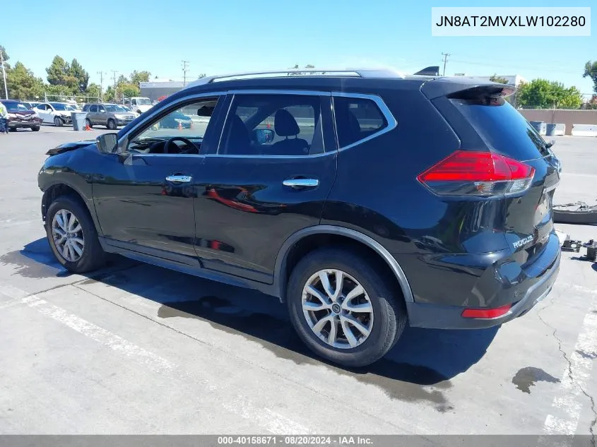 2020 Nissan Rogue Sv Intelligent Awd VIN: JN8AT2MVXLW102280 Lot: 40158671